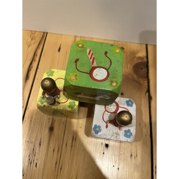 RARE WORKING Enesco Alphabet Blocks Wooden Music Box.Painted Toy Soldier,Drummer - Picture 8 of 10